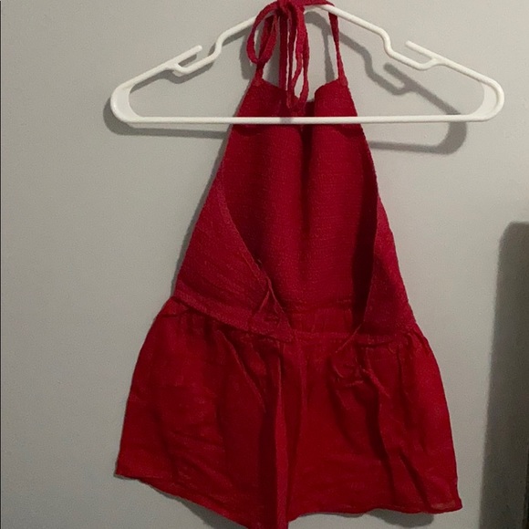 Open back, red, statement piece tank top - Picture 3 of 3